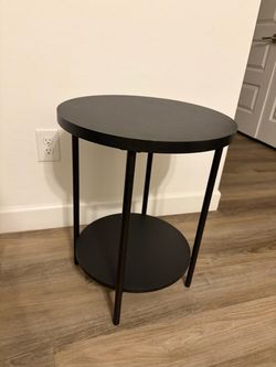 small black round table