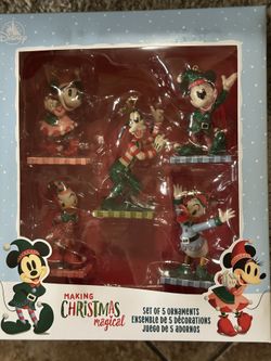 Disney Making Christmas Magical Set Of Five Ornaments Brand New