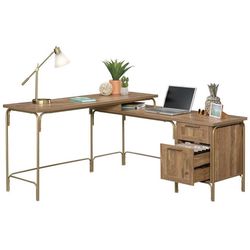 Sauder Coral Cape Engineered Wood L-Shaped Desk