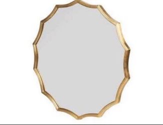 New 40" Round Sunburst Wall Mirror Decor Gold Finish
