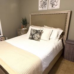 Ashley’s Queen Bed frame And Nightstand 