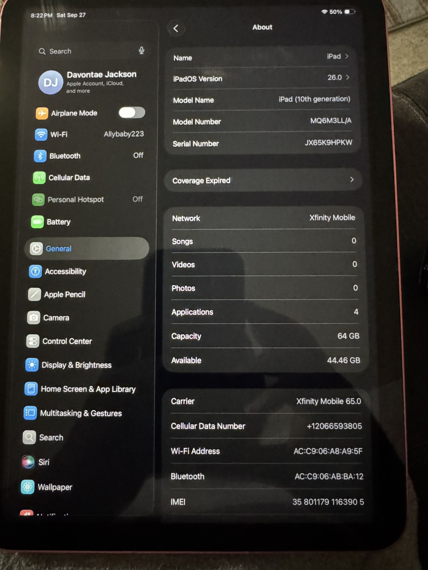 Unlocked Apple iPad 10th Generation
