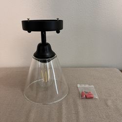 New Black Ceiling Lamp Whit Lightbulb ( Only One ) 