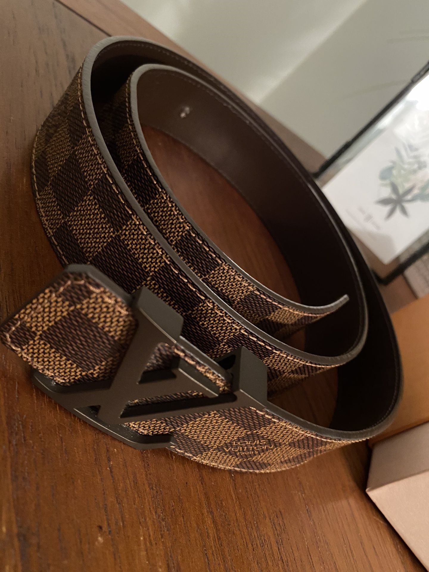 LOUIS VUITTON INITIALES 40MM Damier Ebene Mens Belt