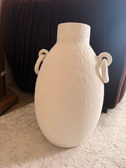 Antiguo White Terracotta Vase from Crate & Barrel