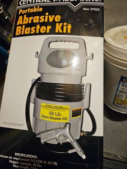 Abrasive blaster kit with glass bead