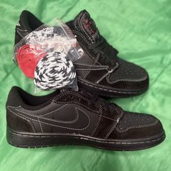 Travis Scott Jordan 1s Black Phantom