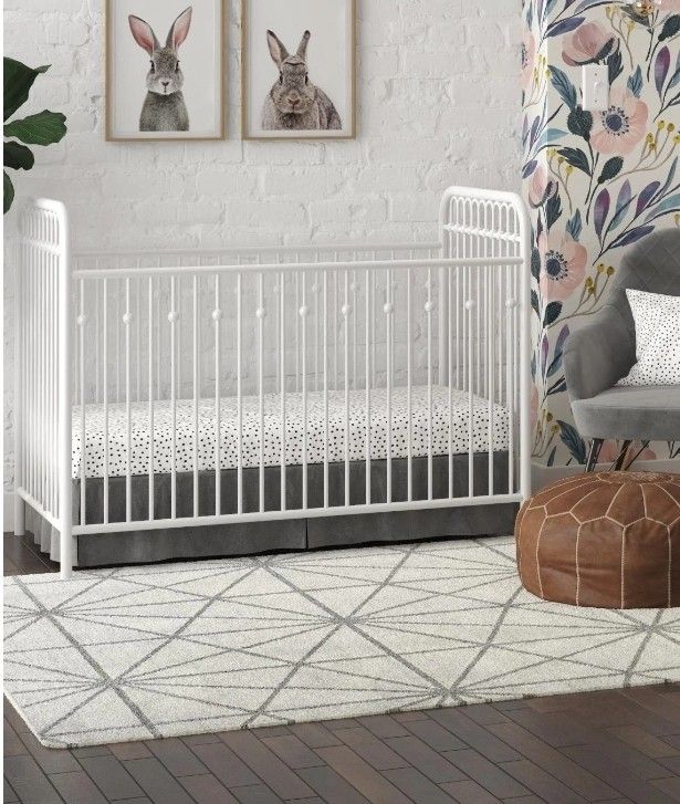 New Inbox Metal White Crib 2 Available $110 Each