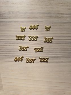 Brass Angel Number Charms