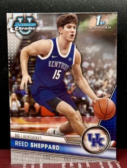 2023-24 Bowman Chrome University Reed Sheppard Rookie Rc 1st.
