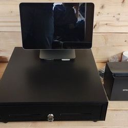 Square Pos, Cash Register, 2 Printers And 10 Paper Rolls 