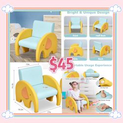 Elephant Toddler Armchair - Kids Single Couch Kids Accent Chair Gift for 3-5 
