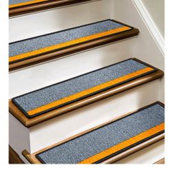 J JIMOO Stair Treads Non Slip for Wooden Steps, 15 PCS 8" X 30" New 