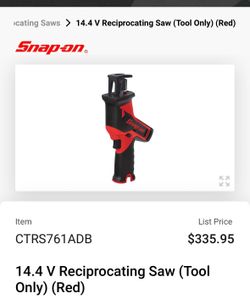 Snap on reciprocating saw