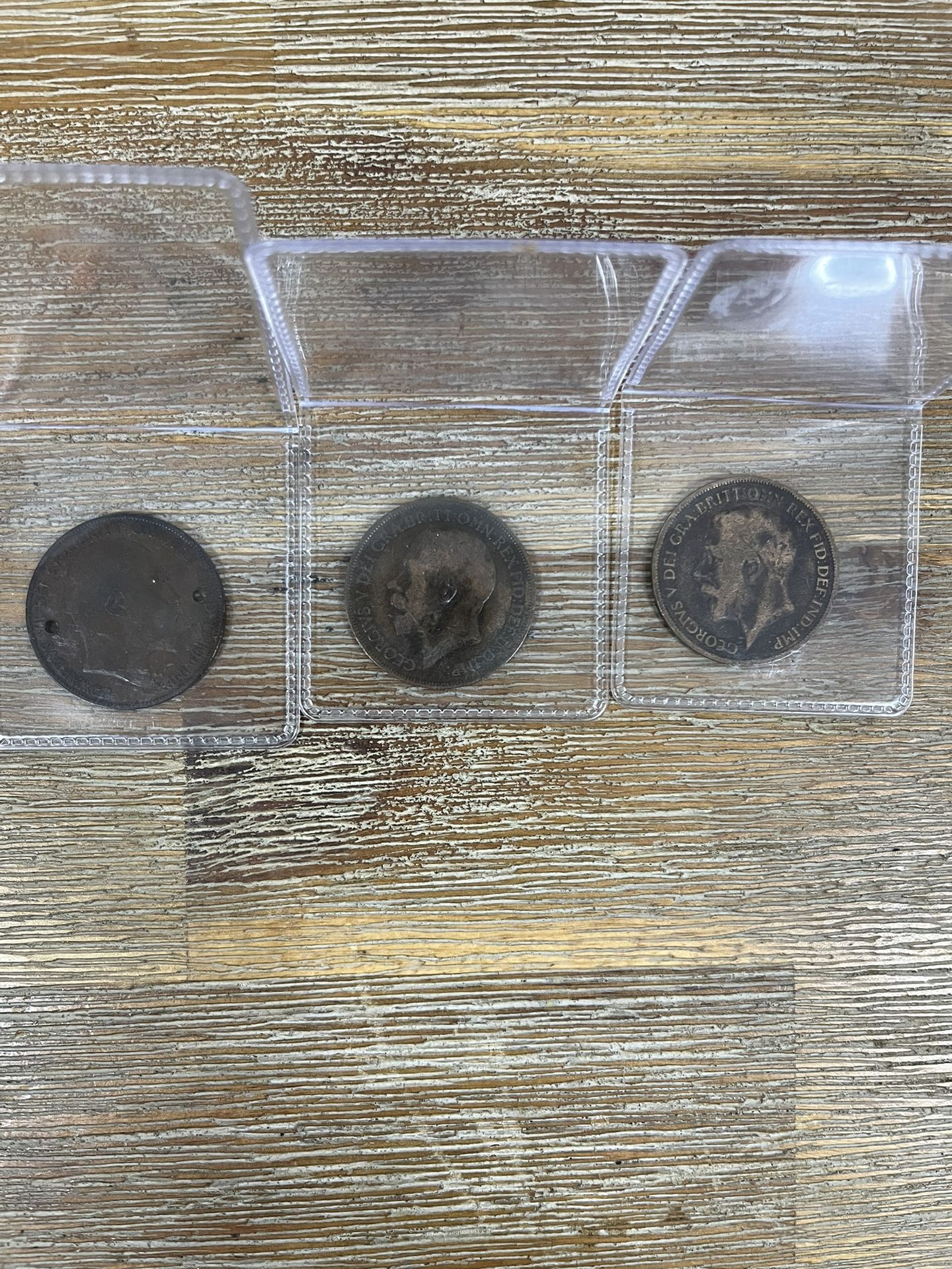 3x British Penny Bronze 1907/1915/1918 Coins