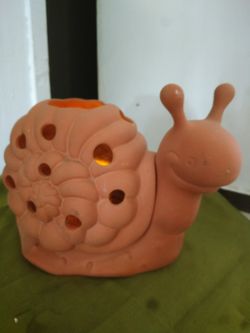 Terracotta Snail Candle Holder