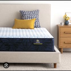 Like new perfect sleeper eurotop mattress and FREE bed frame 