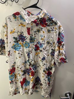 Floral Short Sleeve Button-Up Shirt