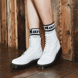 White Leather Docs