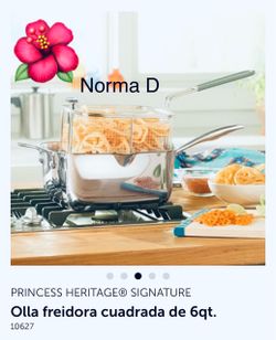 Olla freidora cuadrada de 6 qts nueva en su caja 🌺 princess house 🌺