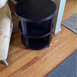 Espresso Circle End  Table 