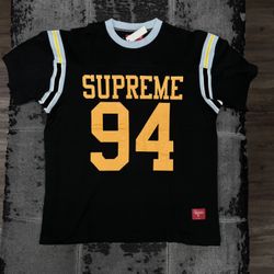 Supreme Split Football Black T Shirt 