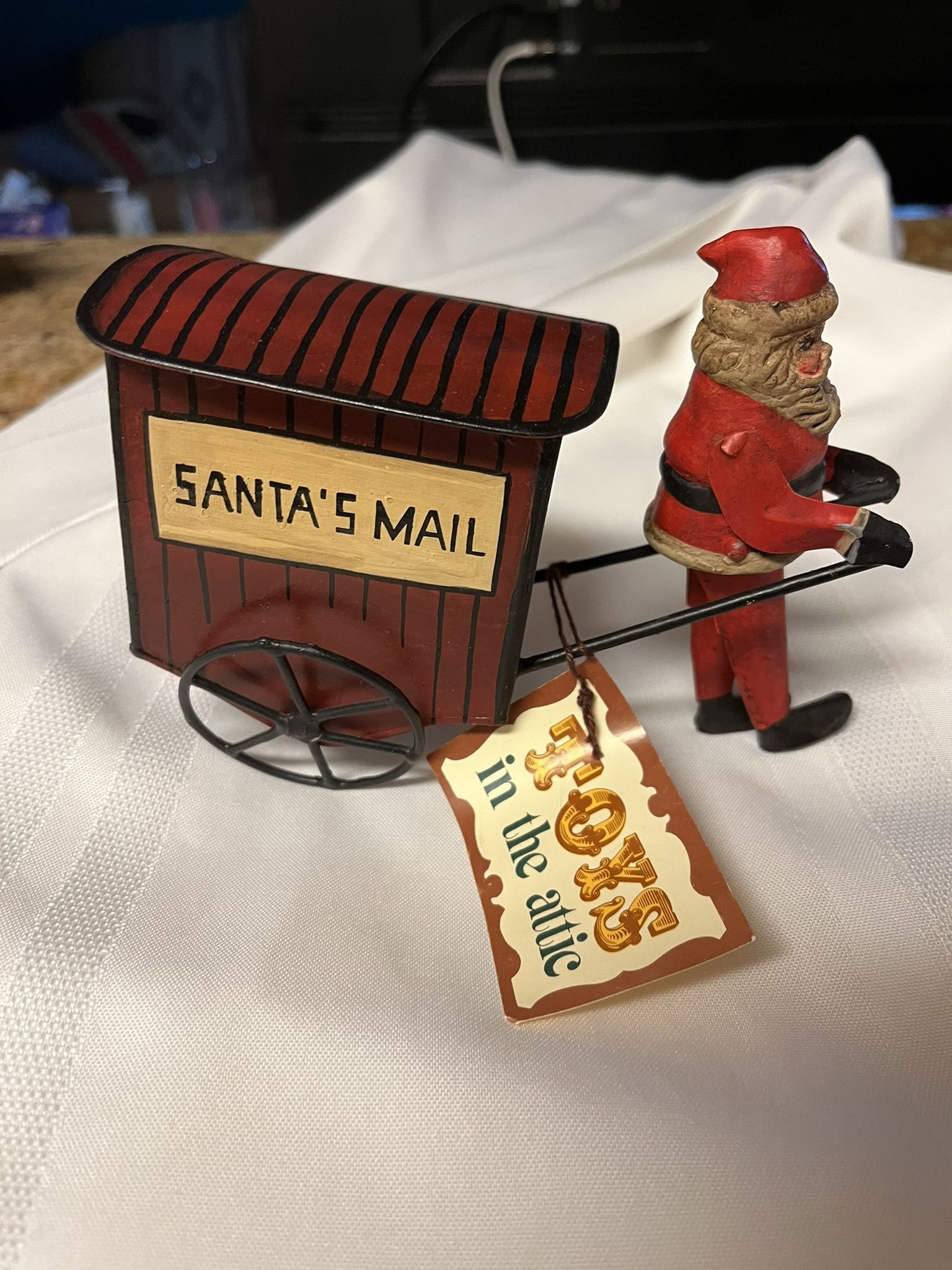 Santa’s Metal Mail Cart (Hand Crafted) Dept 56