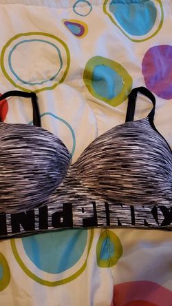 Pink wireless bra size large