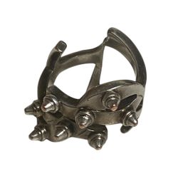 2010’ (Rare) Saint Laurent Silver Geometric Spike Ring