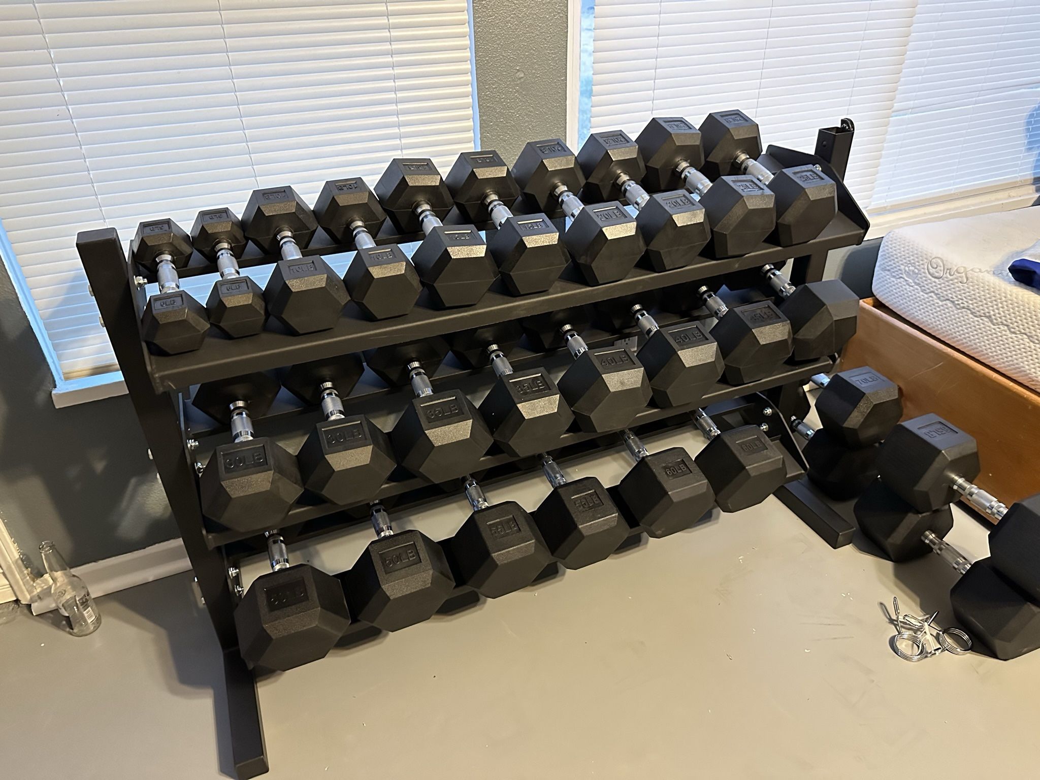 5-50lbs Dumbbells w/Rack