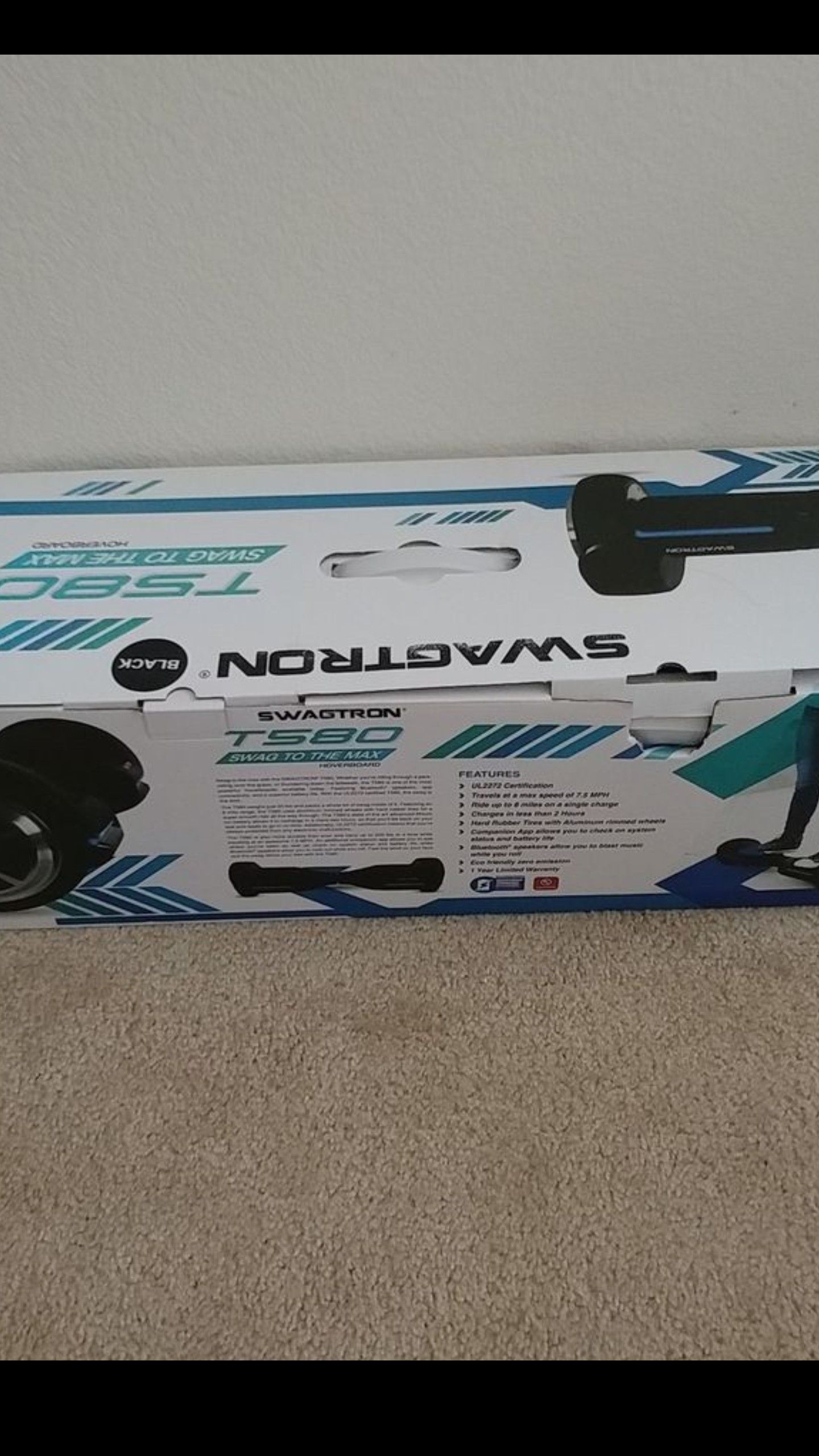 Swagtron T580 Hoverboard Wheelboard WITH Receipt From BB + Warranty