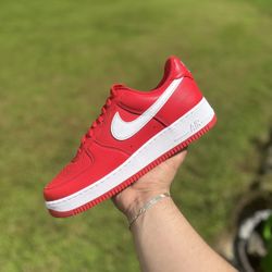Nike Air Force One Low University Red Sz 10 
