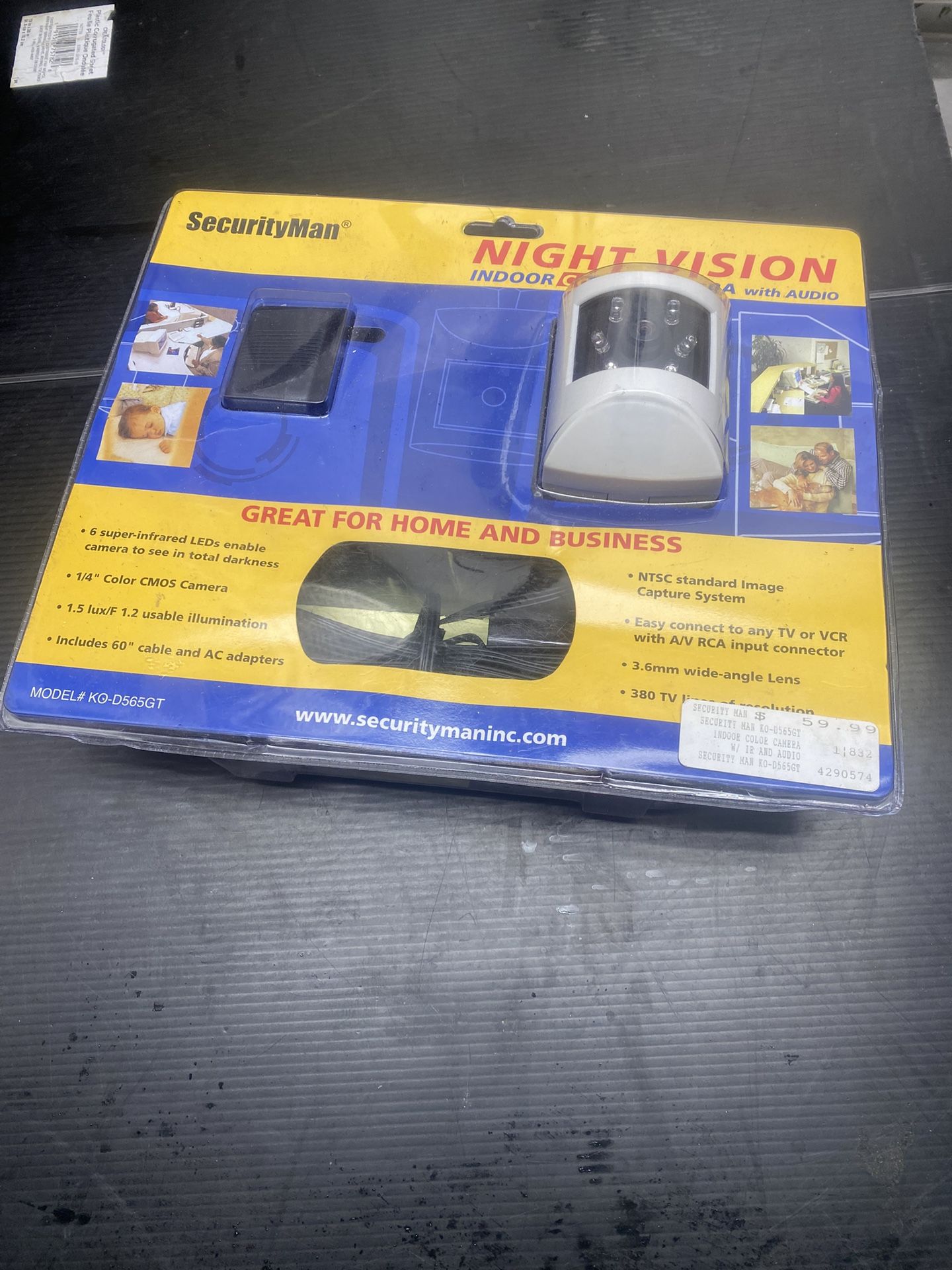 SecurityMan Night Vision Indoor Color CMOS Camera KO-D565GT NEW