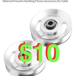 2Pcs Fitness Pulley Wheel Heavy Duty Bearing Pulleys for Gym Equipment Smooth Surface Durable Material Prevents Knotting Fitness Accessory for Cable