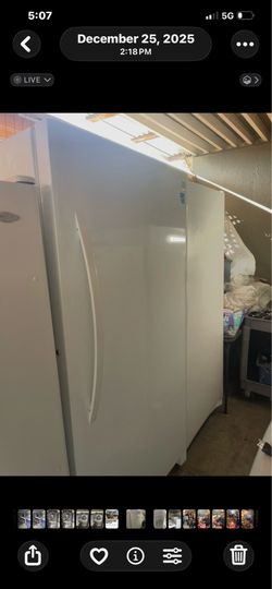 White Upright Freezer-Kenmore