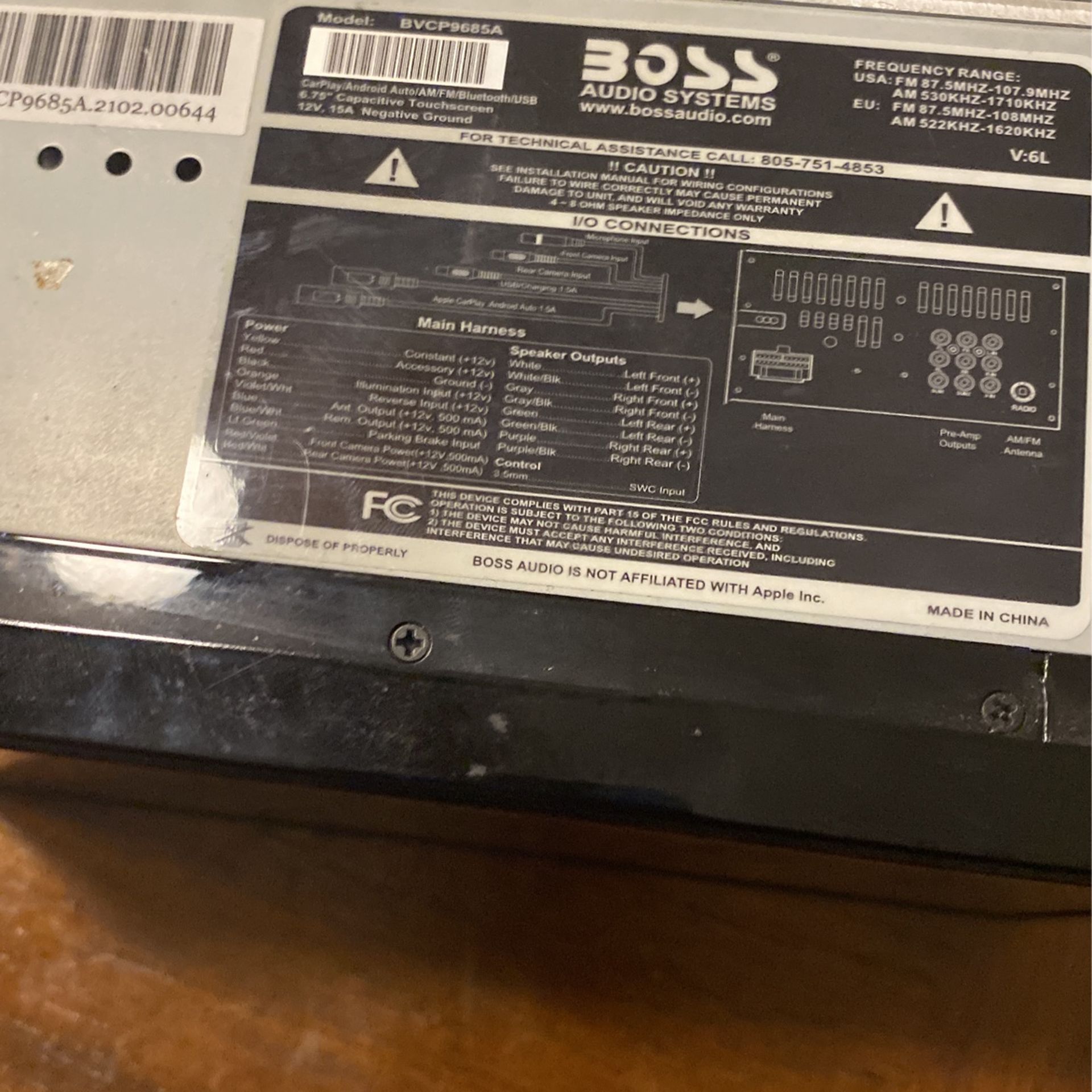 Boss Car Touch Stereo