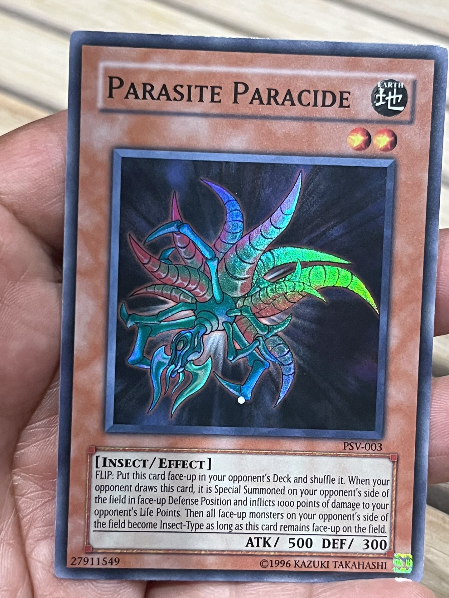 Parasite Paracide, PSV003, Super Rare yugioh nm trading card near mint