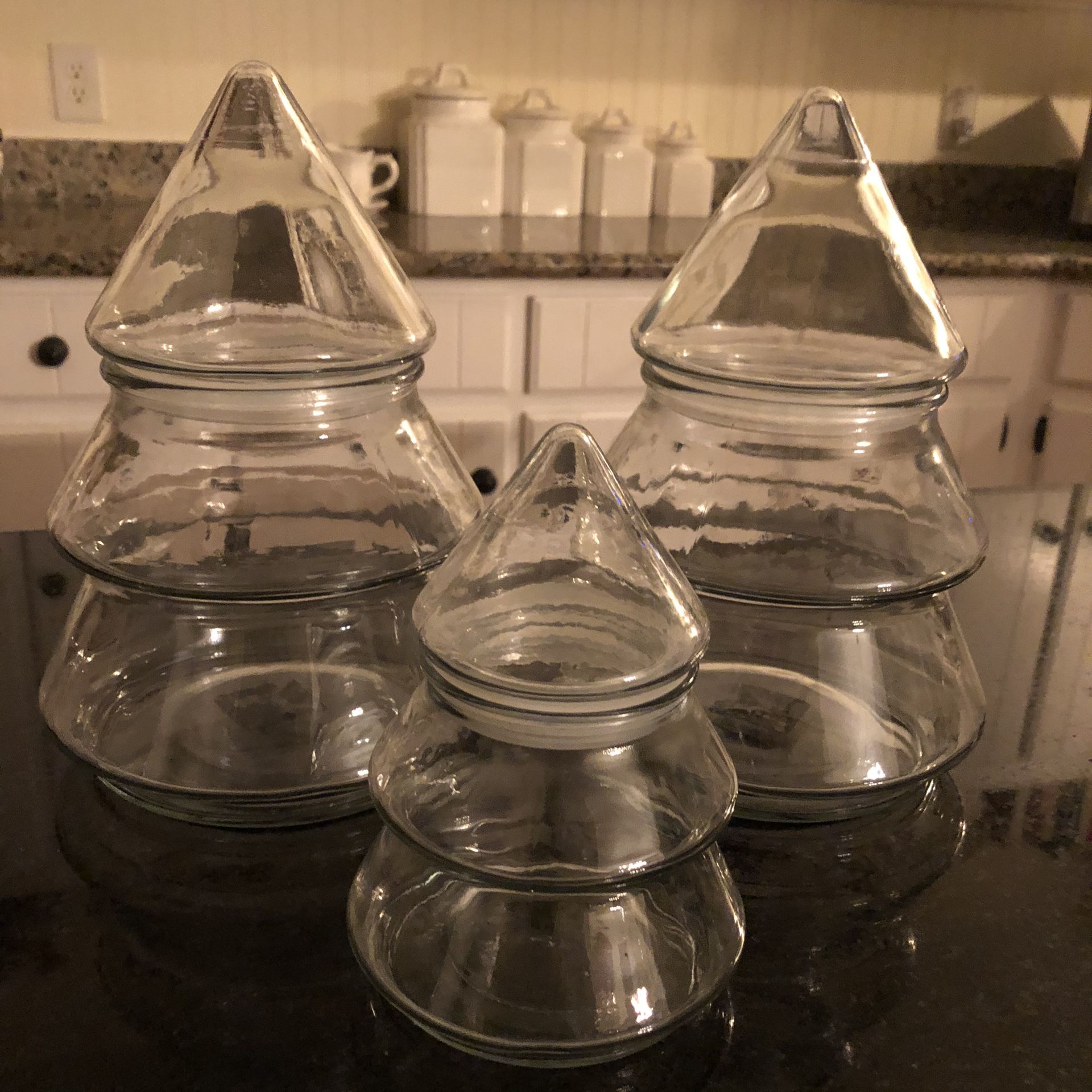 Set of Three Apothecary Jars! Please Read Description!