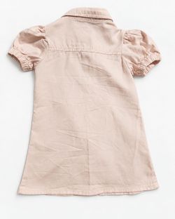 Girls Blush Pink Shirt Dress Size 2 - Good Condition