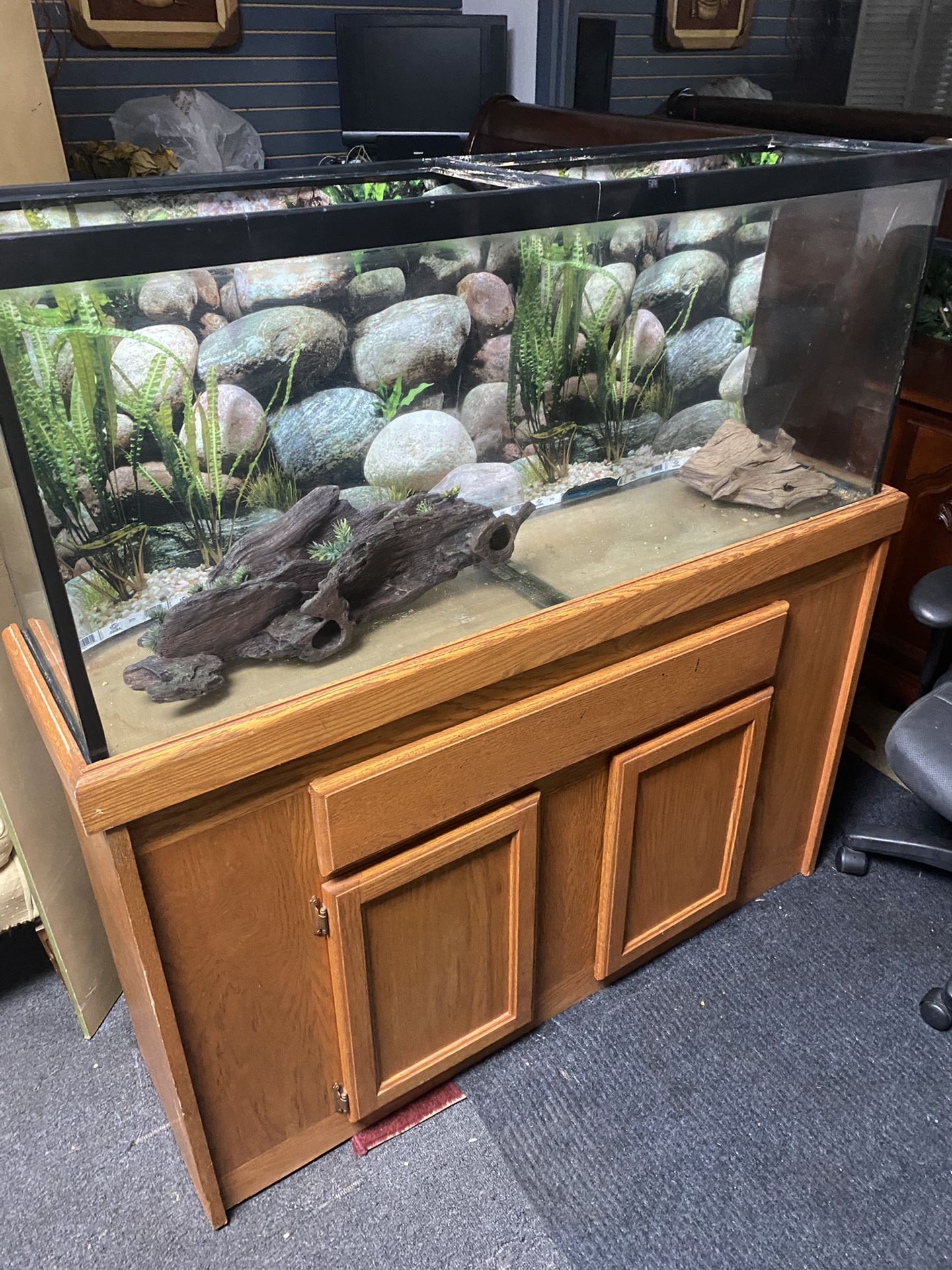55 galons fish tank whit stand for reptiles 🐊 