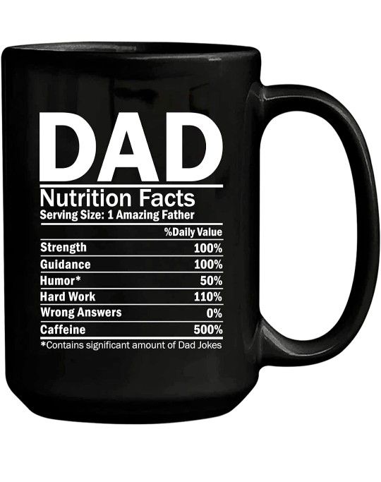 Dad Nutritional Facts Travel Mug 