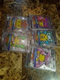 Picachu Cosplay Gold Foil Cards Set