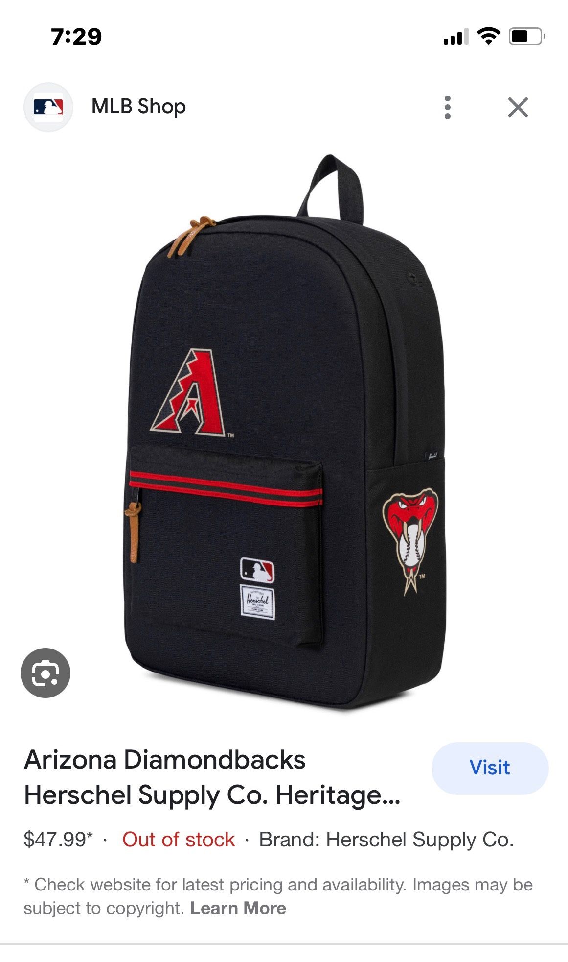 Herschel Diamondbacks Backpack