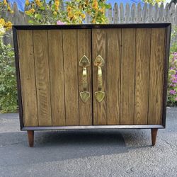 Unknown Maker handsome Cabinet with Two doors and Adjustable shelf Fancy hardware.