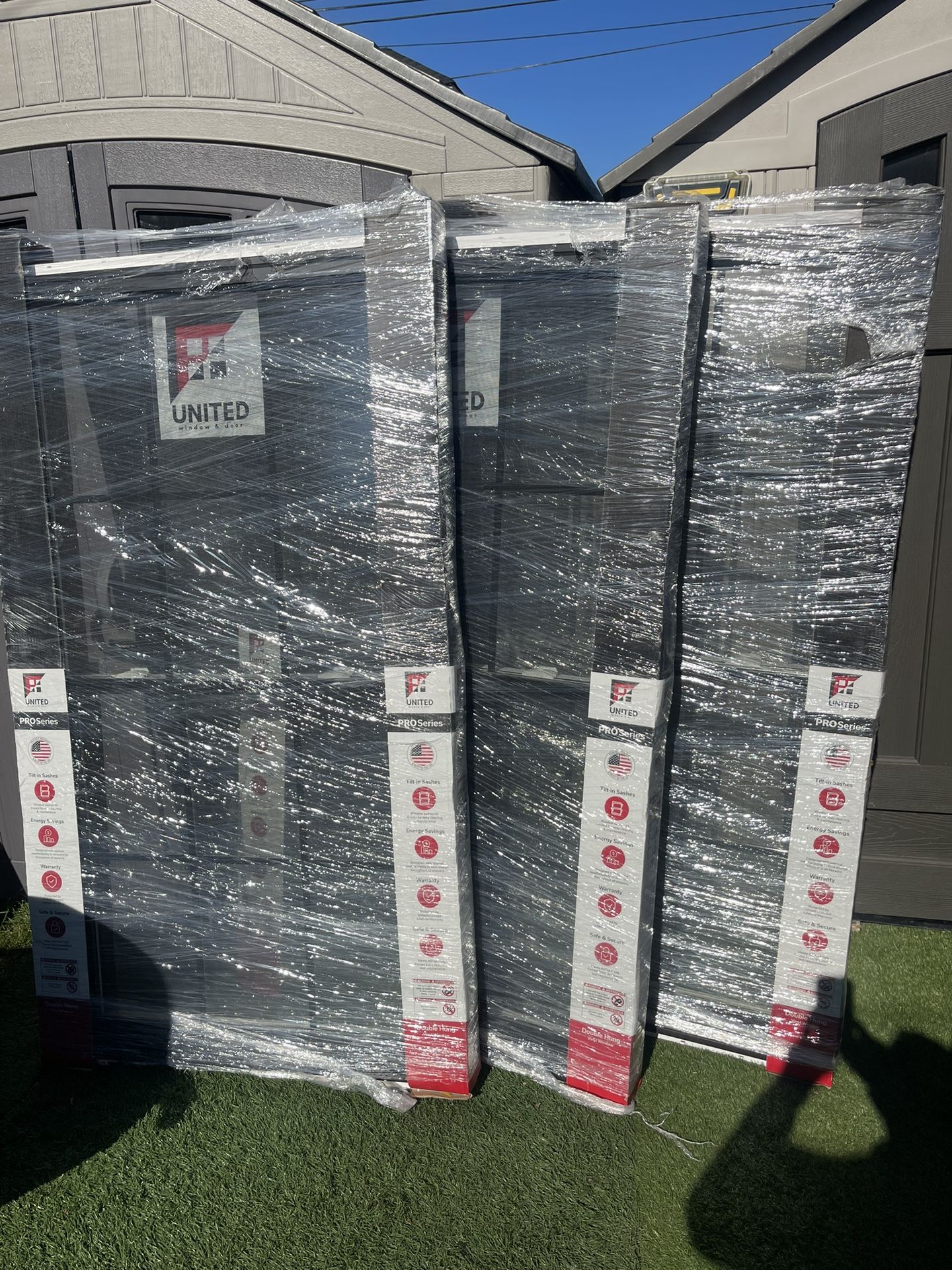 New  Window United Black Outside Size W36 H66 $220 Each I Have 3 Pices