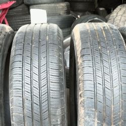 FULL SET OF MICHELIN 215/65/17 WHEELS AND TIRES MOUNTED AND BALANCED 