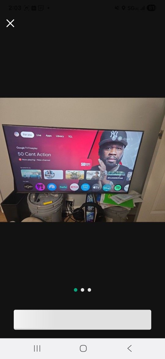 43 Inch Google Smart Tv Only 90 Days Old. 