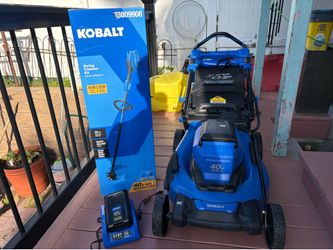 40V Kobalt Push Mower and String trimmer with 40v 4.0ah Kobalt Genuine battery