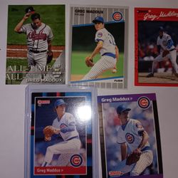 Greg Maddux 5 Card Lot