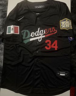 Nike Dodgers Valenzuela 34 Mexican Flag 2020 World Series Jersey sizes women, man and kids